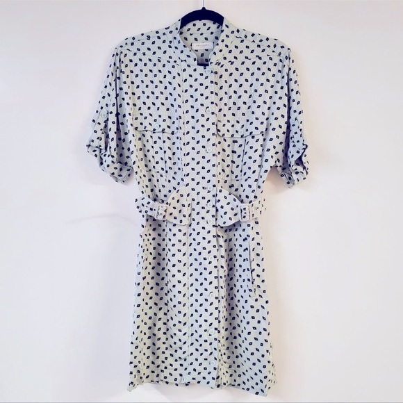 Equipment Absalone dress sz 4/Sm Mod Sheath Silky Preppy Mini MIDI Floral Dress - Picture 2 of 11